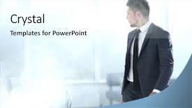  Presentation with rescue - Beautiful PPT theme featuring rescue plan - man leaves the building backdrop and a white colored foreground