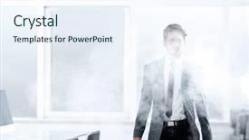  Presentation with rescue - Beautiful PPT theme featuring rescue plan - man leaves the office backdrop and a sky blue colored foreground