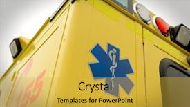  Presentation with paramedic - Beautiful theme featuring rescue team - blue star paramedic symbol backdrop and a yellow colored foreground