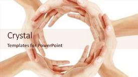  Presentation with rescue - Beautiful PPT theme featuring rescue team - hand backdrop and a lemonade colored foreground