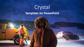  Presentation with car accident - Theme having rescued-man-after-car-accident background and a ocean colored foreground