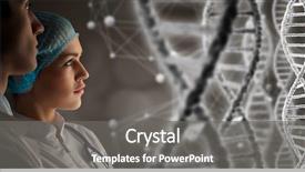  Presentation with biochemistry - Slide deck having research - biochemistry scientists at work mixed background and a gray colored foreground