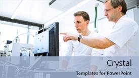  Presentation with lab - Amazing theme having research - team of researchers carrying backdrop and a light blue colored foreground