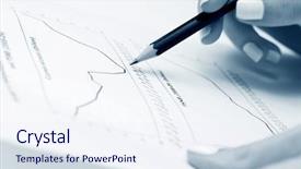  Presentation with market research - PPT theme featuring research accounting - analysis of stock market reports background and a  colored foreground