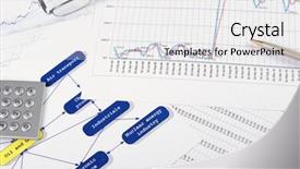  Presentation with sales - Theme with research accounting - charts and graphs of sales background and a  colored foreground