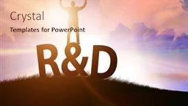  Presentation with research development - Slide set enhanced with research-and-development-concept background and a lemonade colored foreground