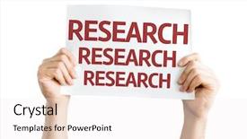  Presentation with research method - Audience pleasing slides consisting of research card isolated on white backdrop and a white colored foreground