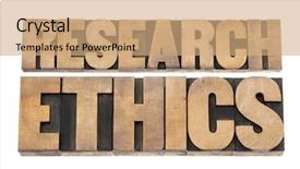  Presentation with integrity - PPT theme with research ethics - isolated text background and a coral colored foreground