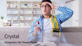  Presentation with research - PPT layouts enhanced with research exercise - student exercising while preparing background and a  colored foreground