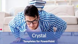  Presentation with university - Slide set enhanced with research exercise - young student preparing for university background and a  colored foreground