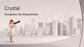  Presentation with research - Slide deck with research free - cute little girl looking background and a  colored foreground