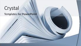  Presentation with research - Cool new slide deck with research information - magazine backdrop and a light blue colored foreground