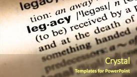  Presentation with definition - Presentation with research integrity - legacy dictionary definition background and a tawny brown colored foreground