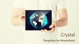  Presentation with hands holding black tablet - Amazing PPT layouts having research locale - picture of man hands holding backdrop and a cream colored foreground