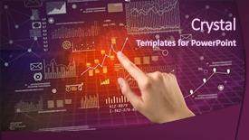  Presentation with female - Presentation design having research method business - female hand touching charts background and a tawny brown colored foreground