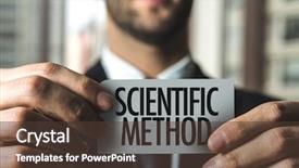  Presentation with scientific research - Slide deck featuring research methodology - scientific method background and a tawny brown colored foreground