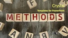  Presentation with research methodology - Presentation enhanced with research methodology - wooden blocks with the text background and a tawny brown colored foreground