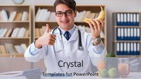  Presentation with snack gluten free food various - Colorful PPT theme enhanced with research obesity - scientist studying nutrition in various backdrop and a light blue colored foreground