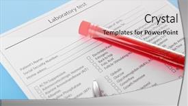  Presentation with bacteria blood - Amazing presentation theme having research paper bacteria - blood in test tubes pen backdrop and a light gray colored foreground