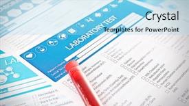  Presentation with bacteria blood - Presentation consisting of research paper bacteria - blood in test tubes background and a arctic colored foreground