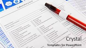  Presentation with research paper - Presentation enhanced with research paper bacteria - blood in test tubes background and a light gray colored foreground