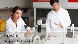  Presentation with science - PPT theme consisting of research paper microbiology - good looking science students making background and a light gray colored foreground