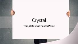  Presentation with empty - Cool new presentation with research poster - businessman showing empty banner backdrop and a  colored foreground