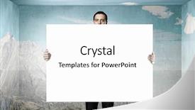  Presentation with communication skills training banner training - Cool new presentation with research poster - businessman showing empty banner backdrop and a  colored foreground