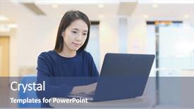  Presentation with research study - Colorful PPT layouts enhanced with research proposal - student study on laptop computer backdrop and a ocean colored foreground