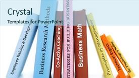  Presentation with books - Beautiful PPT theme featuring research psychology - books staying isolated on white backdrop and a light blue colored foreground