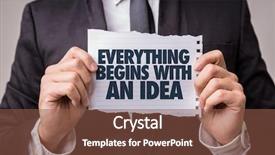  Presentation with everything - Audience pleasing slide set consisting of research psychology - everything begins with an idea backdrop and a tawny brown colored foreground