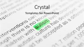  Presentation with article - Beautiful theme featuring research psychology - newspaper article and word autism backdrop and a white colored foreground