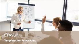  Presentation with business research - Theme having research question - business startup presentation strategy background and a coral colored foreground