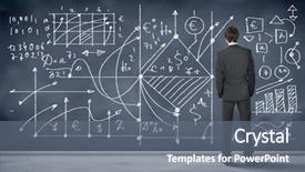  Presentation with data science - Audience pleasing slide set consisting of research scholar computer science - business person standing backdrop and a gray colored foreground