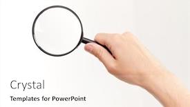  Presentation with business research - Presentation theme having research-science-analysis-business-optics background and a white colored foreground