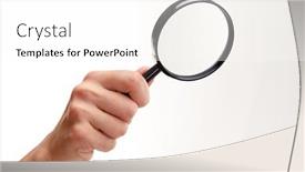  Presentation with business research - Theme with research-science-analysis-business-optics background and a white colored foreground