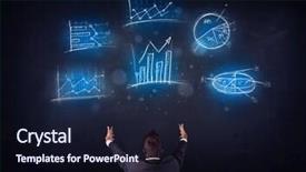  Presentation with businessman standing on mountain top - Amazing slide deck having research statistics - young businessman standing in front backdrop and a  colored foreground