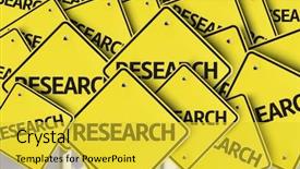  Presentation with research methodology - Slides with research written on multiple road background and a yellow colored foreground