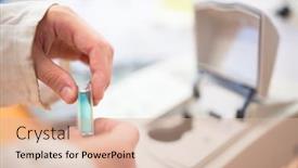  Presentation with scientific research - Audience pleasing presentation theme consisting of researcher-carrying-out-scientific-research backdrop and a lemonade colored foreground