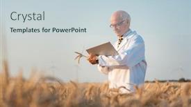  Presentation with research - Colorful slide deck enhanced with researcher-doing-field-test backdrop and a lemonade colored foreground