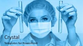  Presentation with laboratory - Theme with researcher-in-the-laboratory-isolatated and a  colored foreground