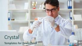  Presentation with water contamination - Beautiful slides featuring researcher scientist doing a water backdrop and a lemonade colored foreground