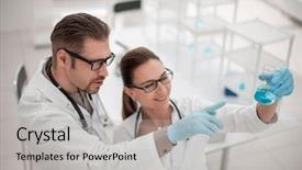  Presentation with liquid - Cool new PPT layouts with researchers are discussing the liquid backdrop and a light gray colored foreground