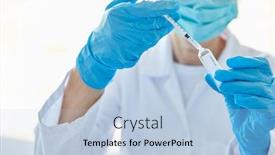  Presentation with covid vaccine - Beautiful PPT layouts featuring researchers-using-vaccine-from-antibodies backdrop and a light blue colored foreground