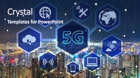  Presentation with internet - Cool new PPT layouts with telecommunications wifi - 5g internet concept in technology backdrop and a navy blue colored foreground