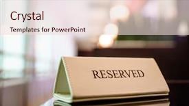  Presentation with restaurant - Cool new slide set with reservation - restaurant reserved table backdrop and a lemonade colored foreground