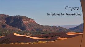  Presentation with illuminated - Beautiful theme featuring reserve coral pink sand dunes in the u s elegant orange-pink dune spectacularly illuminated by the sunrise against the backdrop of jagged mountains backdrop and a light blue colored foreground