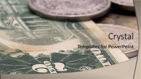  Presentation with bank - Slides enhanced with reserver bank - close up of two dollar background and a soft green colored foreground