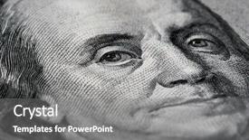  Presentation with bank - Cool new presentation theme with reserver bank - macro of an american 100 backdrop and a gray colored foreground