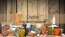  Presentation with artifacts jar - Amazing PPT layouts having reserver bank - pickles in jar backdrop and a coral colored foreground